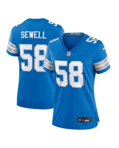 Penei Sewell 58 Detroit Lions Women’s Team Game Jersey – Blue