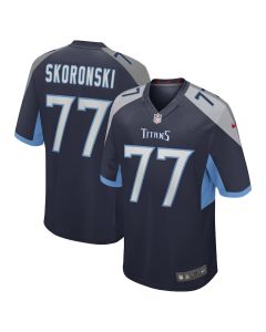Peter Skoronski 77 Tennessee Titans Game Men Jersey – Navy