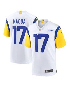 Puka Nacua 17 Los Angeles Rams Team Game Men Jersey – White