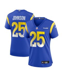 Quindell Johnson 25 Los Angeles Rams Women’s Team Game Jersey – Royal