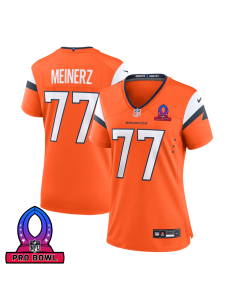 Quinn Meinerz 77 Denver Broncos 2025 Pro Bowl Patch Women Game Jersey – Orange