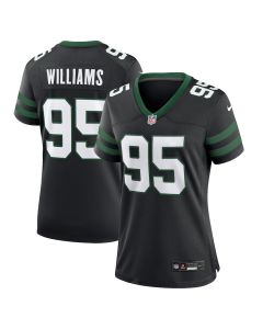Quinnen Williams 95 New York Jets Alternate Game Women Jersey – Legacy Black