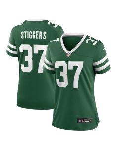 Qwan’tez Stiggers 37 New York Jets Women’s Team Game Jersey – Legacy Green