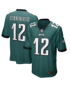 Randall Cunningham 12 Philadelphia Eagles Men Game Retired Jersey – Midnight Green