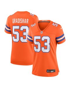 Randy Gradishar 53 Denver Broncos Women’s Mile High Collection 1977 Throwback Retired Player Game Jersey – Orange