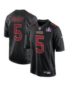 Randy Gregory 5 San Francisco 49ers Super Bowl LVIII Patch Fashion Game Men Jersey – Carbon Black