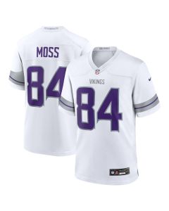 Randy Moss 84 Minnesota Vikings Alternate Retired Player Game Men Jersey – White