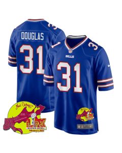Rasul Douglas 31 Buffalo Bills Super Bowl LIX New Orleans Patch Game Men Jersey – Royal