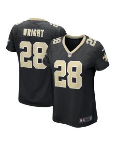 Rejzohn Wright 28 New Orleans Saints Women’s Game Jersey – Black