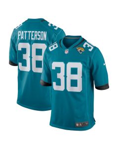 Riley Patterson 38 Jacksonville Jaguars Alternate Game Men Jersey – Teal