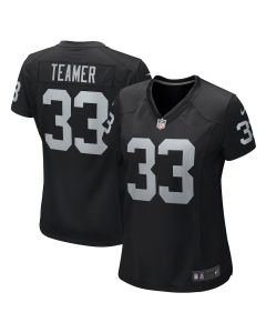 Roderic Teamer 33 Las Vegas Raiders Women Game Jersey – Black