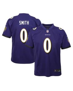 Roquan Smith 0 Baltimore Ravens Team Player Game YOUTH Jersey – Purple