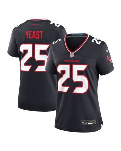 Russ Yeast 25 Houston Texans Women’s Team Game Jersey – Navy