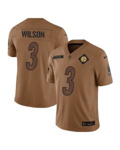 Russell Wilson 3 Pittsburgh Steelers 2023 Salute To Service Limited Men Jersey – Brown