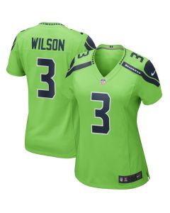 Russell Wilson 3 Seattle Seahawks Women Alternate Game Jersey – Neon Green