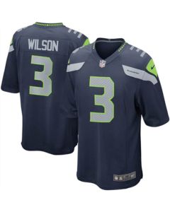 Russell Wilson 3 Seattle Seahawks YOUTH Team Color Game Jersey – College Navy