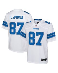 Sam LaPorta 87 Detroit Lions Player Game YOUTH Jersey – White
