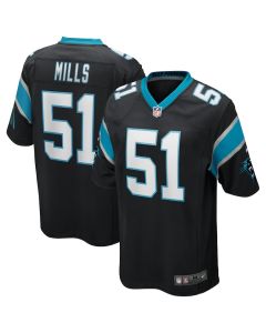Sam Mills 51 Carolina Panthers Men Game Retired Jersey – Black