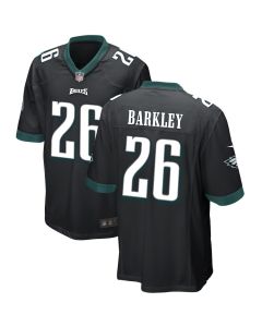 Saquon Barkley 26 Philadelphia Eagles Alternate Game Men Jersey – Black