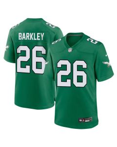 Saquon Barkley 26 Philadelphia Eagles Alternate Game Men Jersey – Kelly Green
