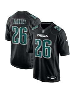 Saquon Barkley 26 Philadelphia Eagles Fashion Game Men Jersey – Carbon Black