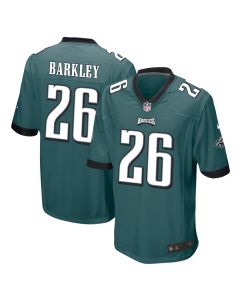Saquon Barkley 26 Philadelphia Eagles Game Men Jersey – Midnight Green