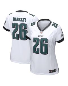 Saquon Barkley 26 Philadelphia Eagles Game Women Jersey – White