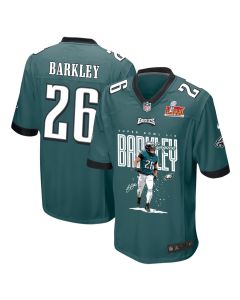 Saquon Barkley 26 Philadelphia Eagles ‘Goodness Saquon’ Game Men Jersey – Midnight Green