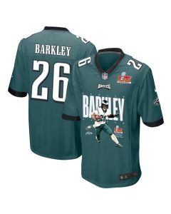 Saquon Barkley 26 Philadelphia Eagles ‘Quon Solo’ Game Men Jersey – Midnight Green