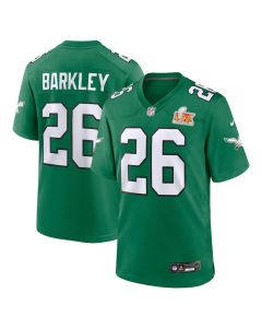 Saquon Barkley 26 Philadelphia Eagles Super Bowl LIX 2nd Alternate Game Jersey – Kelly Green