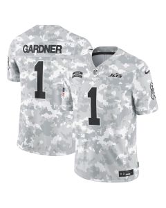 Sauce Gardner 1 New York Jets 2024 Salute to Service Limited Men Jersey – Arctic Camo