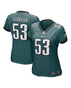 Shaquille Leonard 53 Philadelphia Eagles Women Game Jersey – Midnight Green