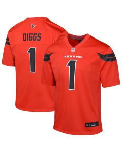 Stefon Diggs 1 Houston Texans Team Player Alternate Game YOUTH Jersey – Orange