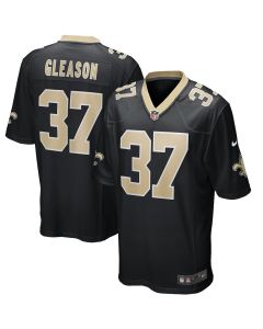 Steve Gleason 37 New Orleans Saints Men Game Retired Jersey – Black