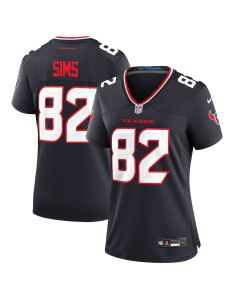 Steven Sims 82 Houston Texans Women Team Game Jersey – Navy