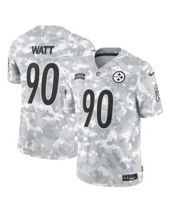 T.J. Watt 90 Pittsburgh Steelers 2024 Salute to Service Limited Men Jersey – Arctic Camo