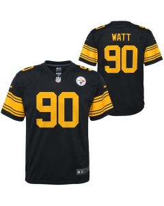 T.J. Watt 90 Pittsburgh Steelers YOUTH Game Jersey – Black