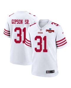 Tashaun Gipson Sr. 31 San Francisco 49ers NFC Champions Patch Game Men Jersey – White