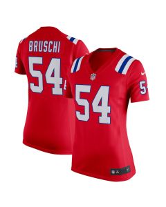 Tedy Bruschi 54 New England Patriots Women Retired Game Jersey – Red