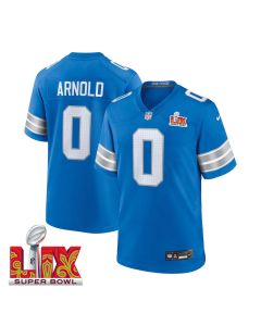 Terrion Arnold #0 Detroit Lions Super Bowl LIX Jersey – Men’s – Blue