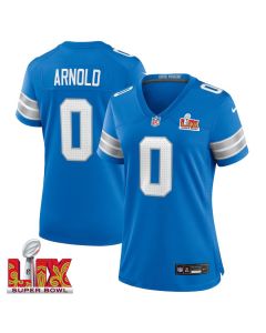 Terrion Arnold #0 Detroit Lions Super Bowl LIX Women’s Jersey – Blue