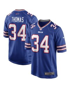 Thurman Thomas 34 Buffalo Bills Men Game Retired Jersey – Royal