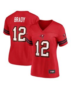 Tom Brady 12 Tampa Bay Buccaneers Women Game Jersey – Red