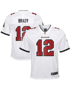 Tom Brady 12 Tampa Bay Buccaneers YOUTH Game Jersey – White