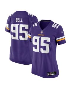 Travis Bell 95 Minnesota Vikings Women’s Game Jersey – Purple