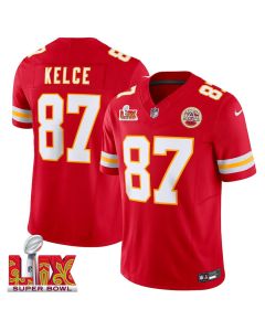 Travis Kelce #87 Kansas City Chiefs Super Bowl LIX Jersey – Men’s – Red