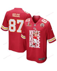 Travis Kelce 87 Kansas City Chiefs Oh Say Can You Kelce Game Men Jersey – Red