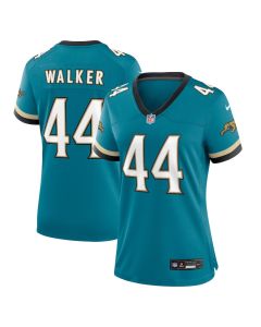 Travon Walker 44 Jacksonville Jaguars Women’s Prowler Throwback Game Jersey – Teal
