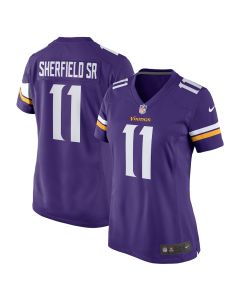 Trent Sherfield Sr. 11 Minnesota Vikings Women’s Game Jersey – Purple