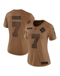 Trevon Diggs 7 Dallas Cowboys 2023 Salute To Service Limited Women Jersey – Brown